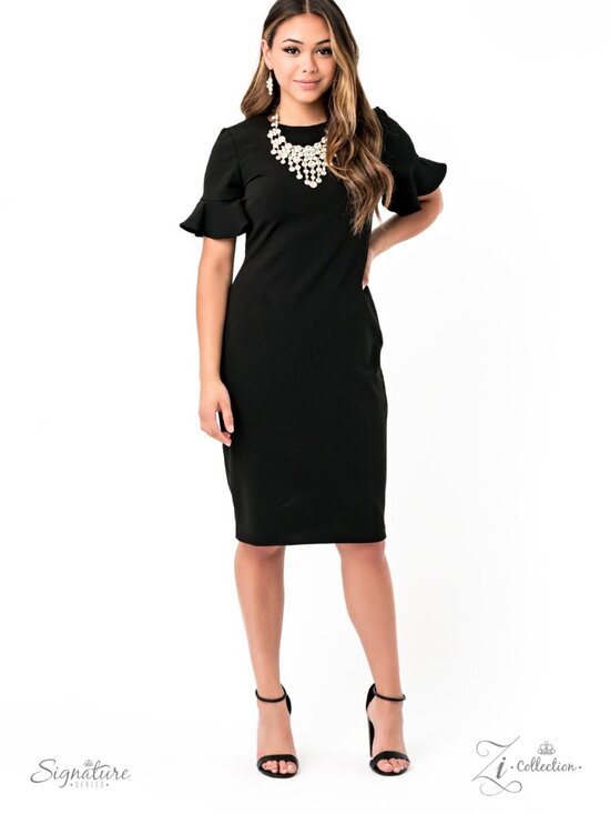 Paparazzi Sparkling Gold Statement Necklace and Earrings Set (ZI008) - Picture 4 of 5